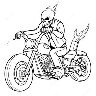 Ghost Rider Na Motocyklu Kolorowanka 6125-4893