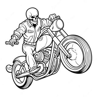 Ghost Rider Na Motocyklu Kolorowanka 6125-4894