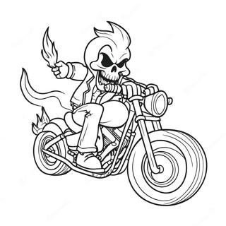 Ghost Rider Na Motocyklu Kolorowanka 6125-4895