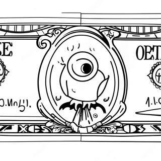 Kolorowanka Z Uroczym Banknotem Dolara Z Oczami 61357-50873