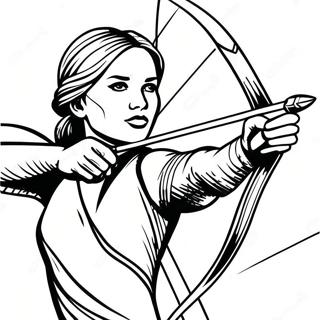 Odwazna Katniss Everdeen W Akcji Do Kolorowania 61637-51095