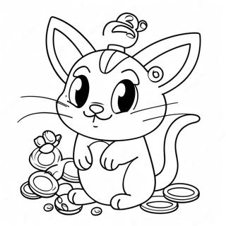 Uroczy Meowth Z Monetami Kolorowanka 61807-51229