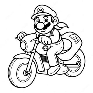 Kolorowanka Z Mario Na Motocyklu Wyscigowym 62908-52088