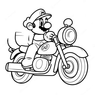 Kolorowanka Z Mario Na Fajnym Motocyklu 62909-52091