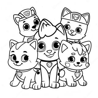 Paw Patrol Cat Pack Kolorowanki