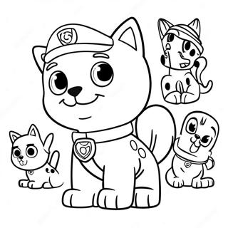 Kolorowanka Uroczy Zestaw Kotow Paw Patrol 64951-53685