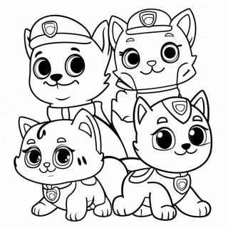 Kolorowanka Uroczy Zestaw Kotow Paw Patrol 64951-53687