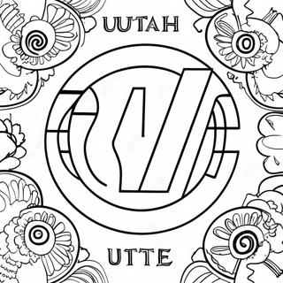 Kolorowanka Logo Utah Utes 65060-53779