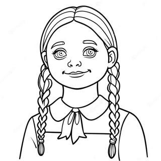 Kolorowanka Wednesday Addams W Strasznym Kostiumie 66151-54645