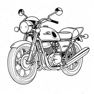 Klasyczna Kolorowanka Motocykla Kawasaki 66851-55194