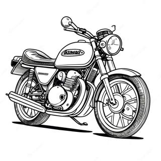 Klasyczna Kolorowanka Motocykla Kawasaki 66851-55195