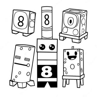 Kolorowanka Z Numberblocks 8 67162-55420