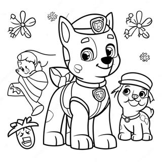 Kolorowanka Paw Patrol Na Boze Narodzenie 671-534