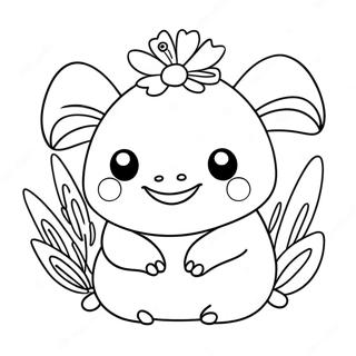 Kolorowanka Z Uroczym Axolotlem Squishmallow Z Kwiatami 6815-5544