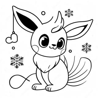 Eevee Ze Sniezynkami Kolorowanka 68964-56849