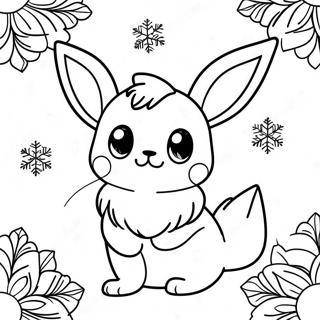 Eevee Ze Sniezynkami Kolorowanka 68964-56850