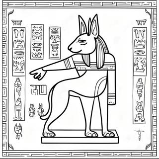 Anubis Z Hieroglifami Kolorowanka 69584-57347