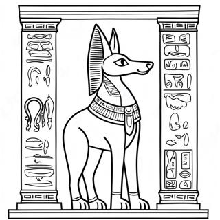 Anubis Z Hieroglifami Kolorowanka 69584-57348