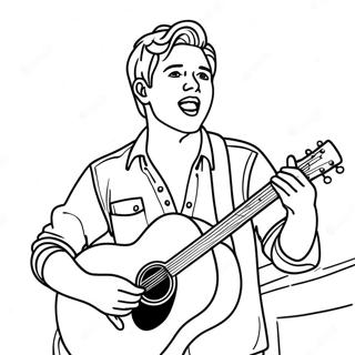 Niall Horan Spiewajacy Na Scenie Kolorowanka 69974-57864