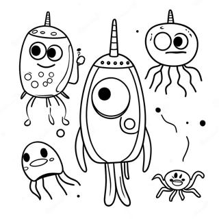 Kolorowanka Z Uroczymi Postaciami Planktonu 70014-57900
