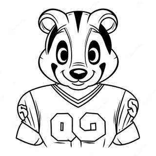 Bucky Badger W Mundurze Sportowym Kolorowanka 70114-57982