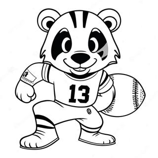 Bucky Badger W Mundurze Sportowym Kolorowanka 70114-57984