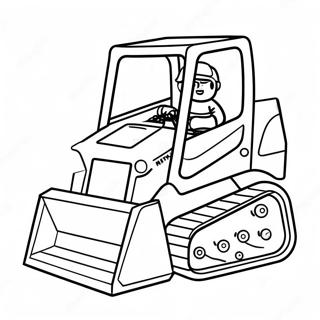 Uroczy Skid Steer Z Kreskowkowa Twarza Kolorowanka 7105-5783