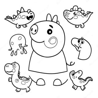 Kolorowanka Z Peppa Pig Z Kolorowymi Dinozaurami 71394-59001