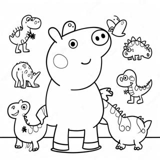 Kolorowanka Z Peppa Pig Z Kolorowymi Dinozaurami 71394-59002