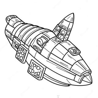 Kolorowanka Z Kolorowym Statkiem Kosmicznym Lego 74216-61238