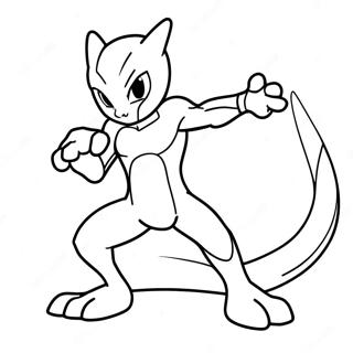 Mewtwo W Pozycji Walki Kolorowanka 772-618