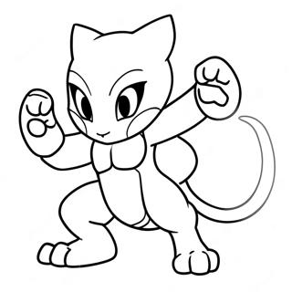 Mewtwo W Pozycji Walki Kolorowanka 772-619