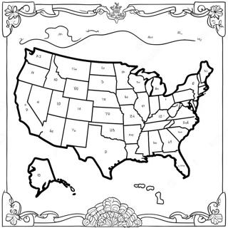 Kolorowanka Z Mapa Usa 8074-6556