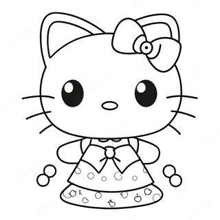 Kolorowanka Z Hello Kitty W Uroczym Ubraniu 8406-6889