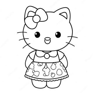 Kolorowanka Z Hello Kitty W Uroczym Ubraniu 8406-6890