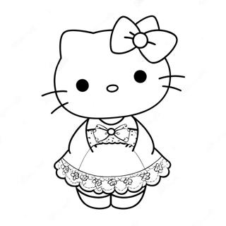 Kolorowanka Z Hello Kitty W Uroczym Ubraniu 8406-6892