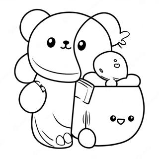 Rilakkuma Cinnamoroll Kolorowanki