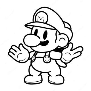 Papierowy Mario Kolorowanki