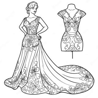 Elegancka Coquette W Kwiatowej Sukience Kolorowanka 9767 8040